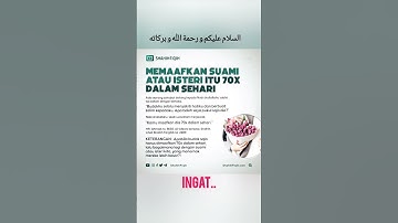MAAFKAN 💜 SUAMI atau ISTRIMU ⚠️ #islam #trending #youtubeshorts #daily #fyp #sunnah #suami #istri