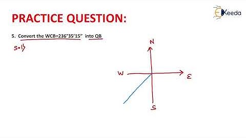 5th Numerical of WCB | Compass Surveying | Geomatics Engineering - GATE