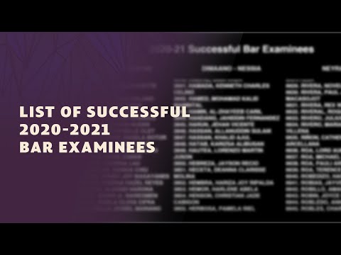 2020-21 Successful Bar Examinees