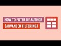 Smart Post Show Pro - How To Filter by Author (Advanced Filtering)