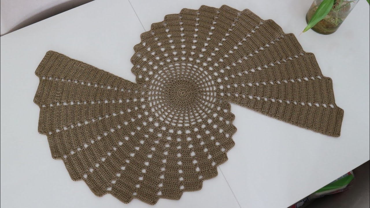 masa örtüsü runner örgü modeli