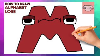 How To Draw Alphabet Lore - Letter M | Cute Easy Step By Step Drawing Tutorial
