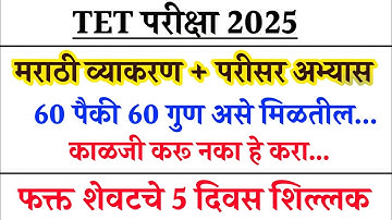 Tet exam 2025 | tet exam marathi grammar analysis | tet exam question paper analysis | tet exam gs 