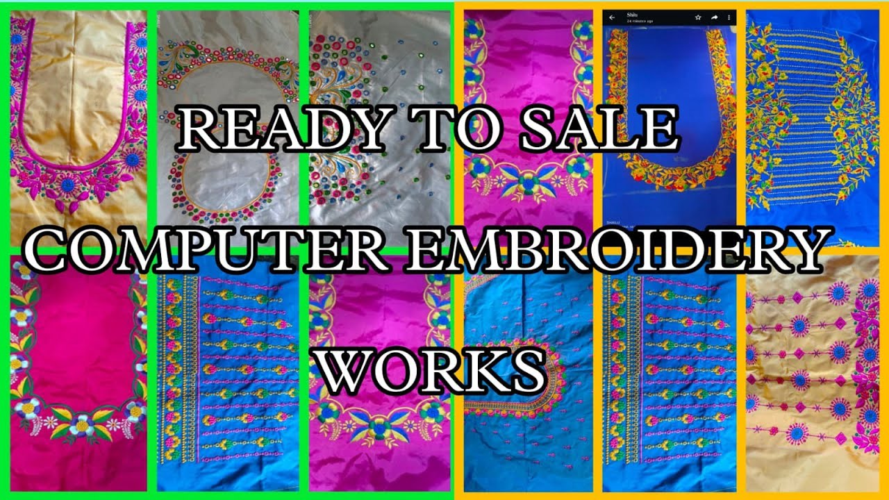 computer embroidery works ready to sale contract 9390230743 