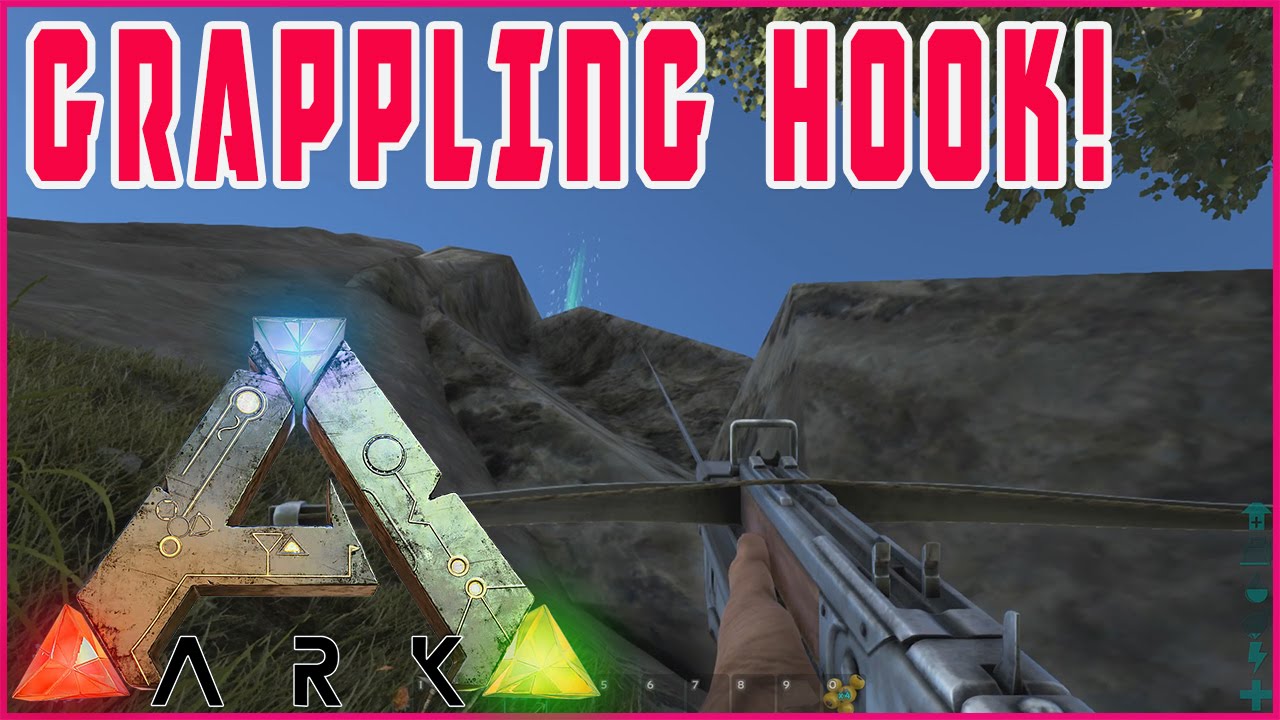 Ark Survival Evolved Grappling Hook Test! v235.1 YouTube
