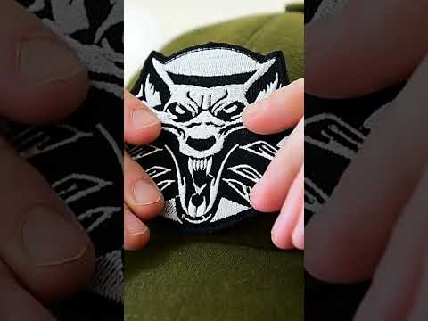 Шеврон на липучці Відьмак 7,7х11 см Відьмак Вовк Witcher вишитий патч нашивка, видео 2