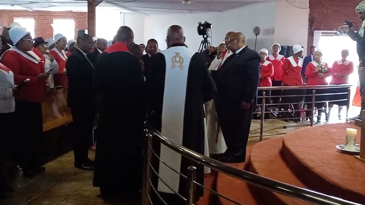 Vukile Maki at Rev. Khakaletu Mantini Collaring Service rendered by the Methodist Church Giants