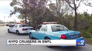 Why are NYPD cruisers driving through SWFL?