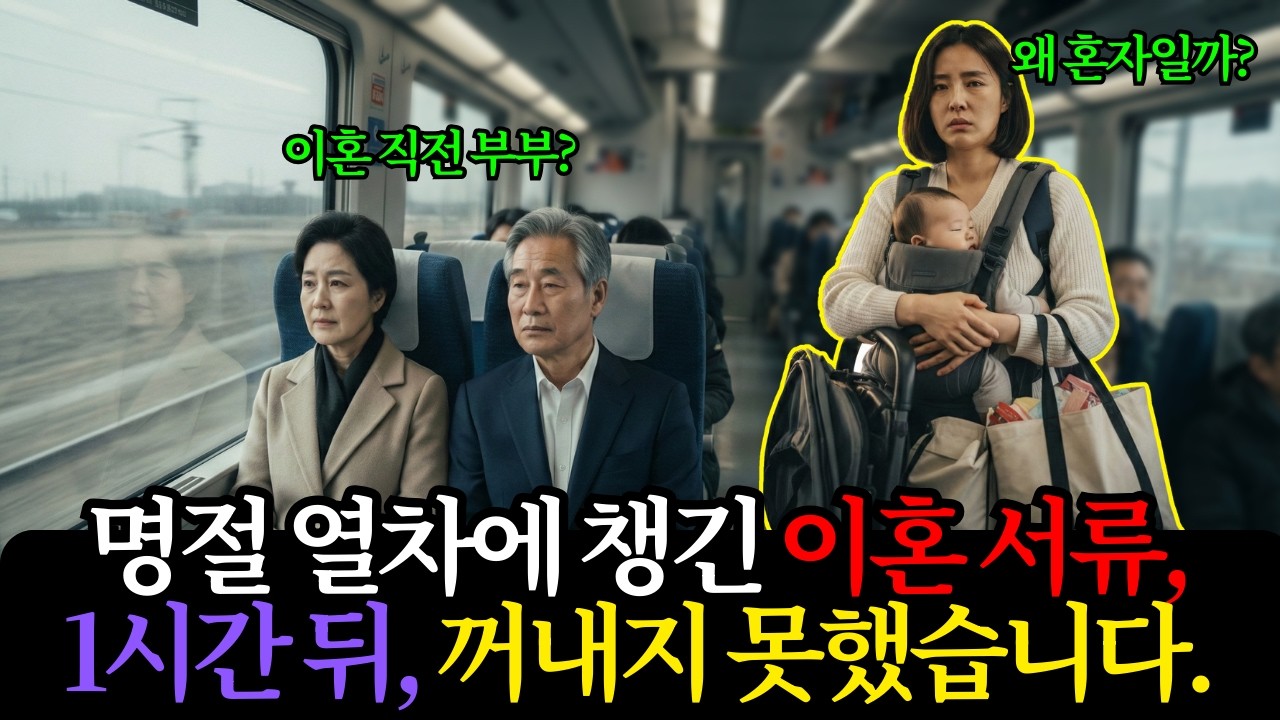 명절 열차에 챙긴 이혼서류, 한 시간 뒤 모든 것이 송두리째 바뀌었습니다 || #인생사연 #사연읽어주는여자 #가족사연