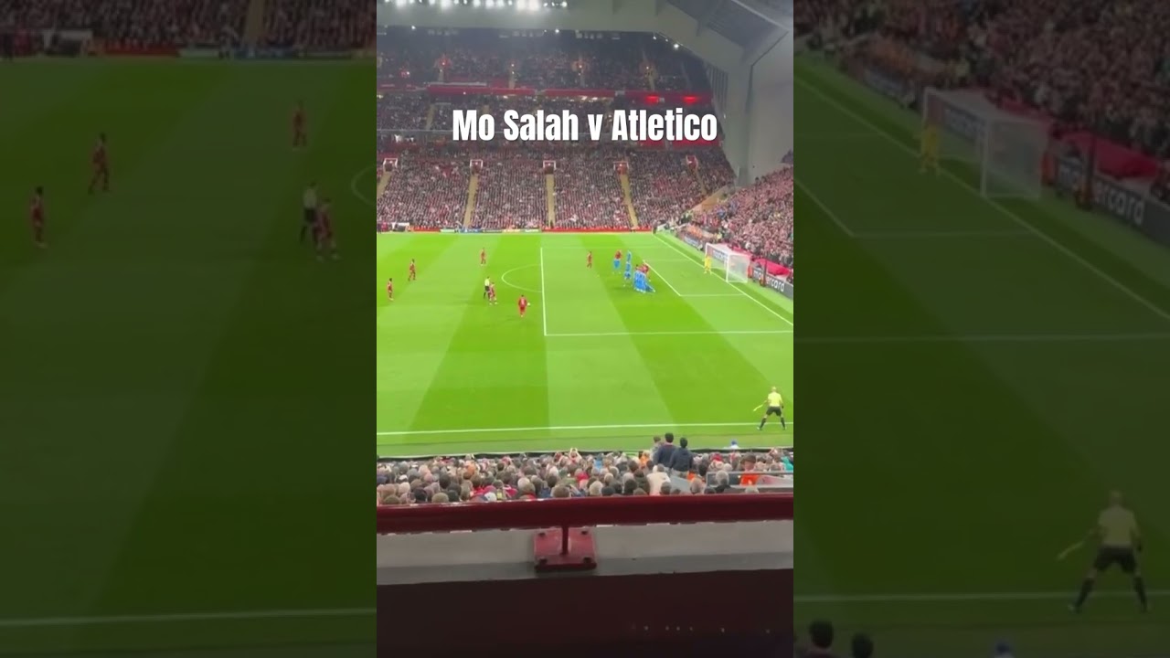 Mo Salah’s free kick goal for Liverpool vs Atletico Madrid