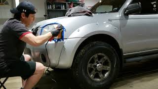 Nissan Frontier headlight restoration