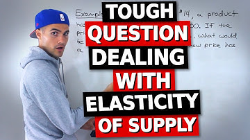 ECN 104 (Ryerson University) - Price Elasticity of Supply Tougher Example