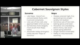 Cabernet Sauvignon in Napa & Sonoma - Masterclass with Peter Marks - Napa Valley Wine Academy