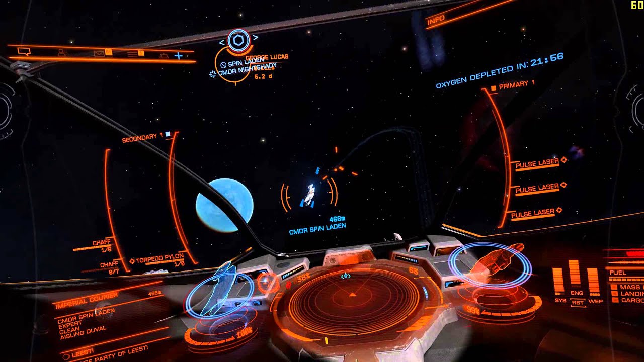 CMDR Nightshady vs Spin Laden. Friendly duel Viper vs. Courier