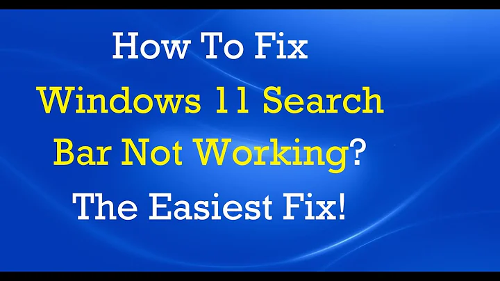 How To Fix Windows 11 Search Bar Not Working? The Easiest Fix!