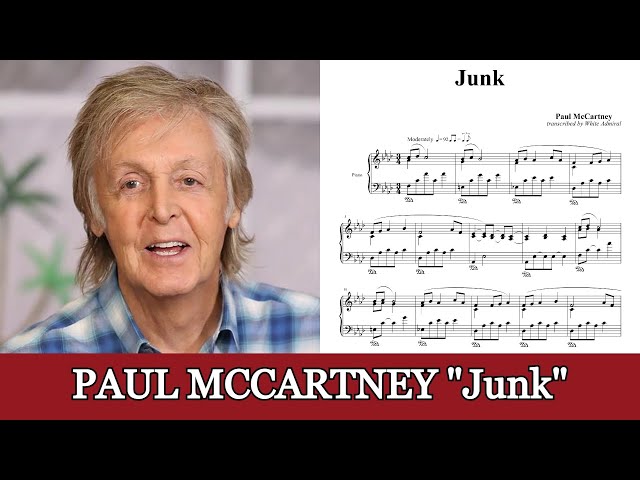 Junk - Paul McCartney (Piano Solo with sheets) class=