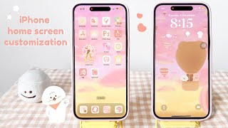 🎈 iPhone 14 Pro Max ios 16 Home Screen Customization | cute pink, clouds, pastel theme screenshot 5