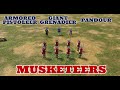 Age of Empires III  Definitive Edition Armored pistoleer &amp; pandour &amp; giant grenadier vs musketeers