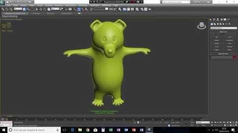 3ds max modelling bear time lapse