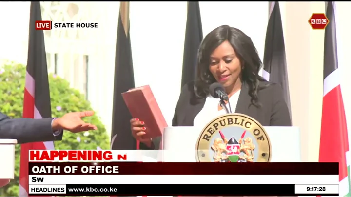 Mary Muthoni Muriuki takes oath of office as the P...