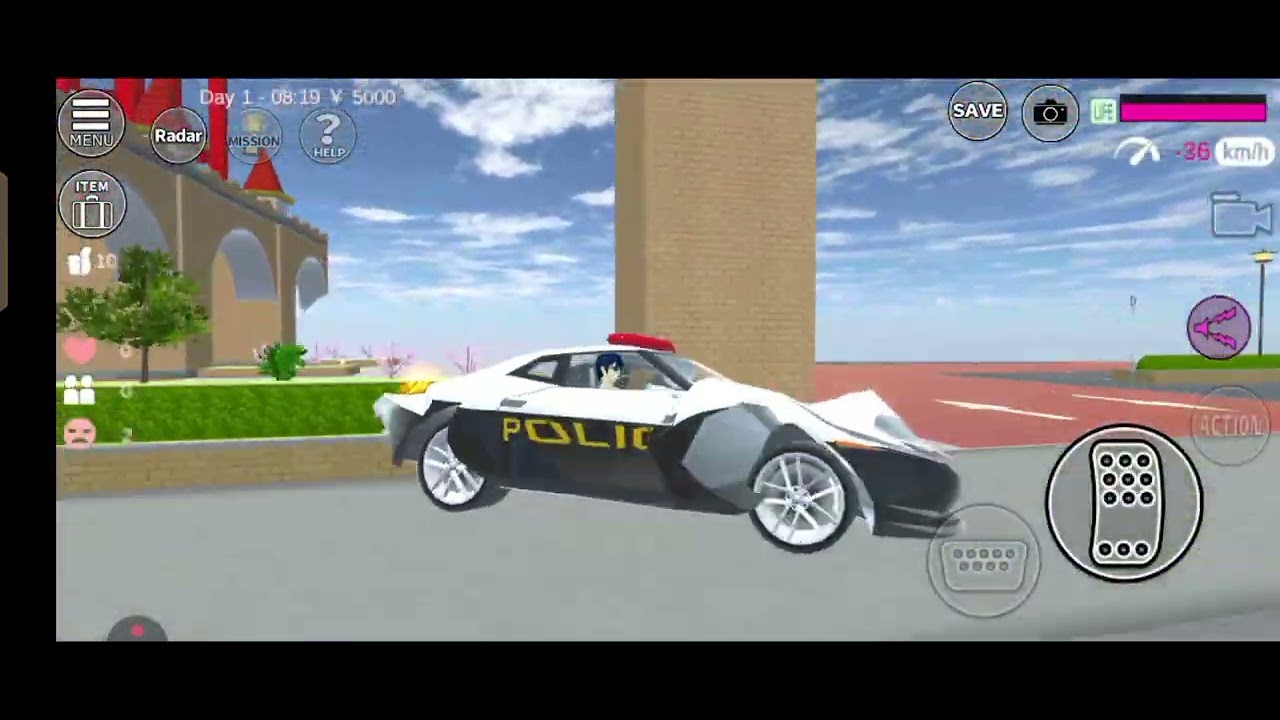 Boy Is Enjoying Police Car 🚓🚨🚓 #sakuragame 