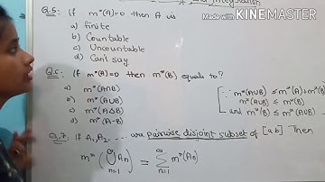 Measure and integration - 2 //measurable sets/ MCQs/ Msc IV th sem/ hnbgu