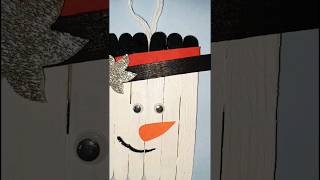 Snowman Craft Using Popsicle Sticks