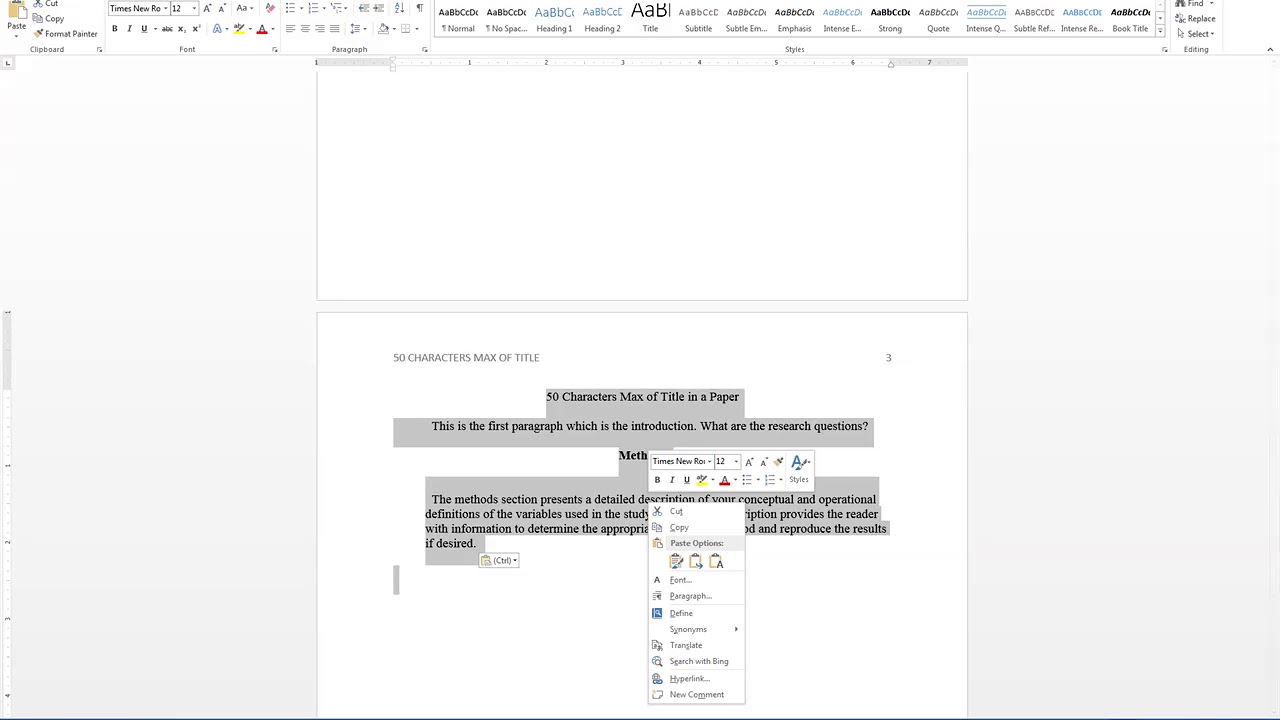 APA Formatting - Body of Paper - YouTube