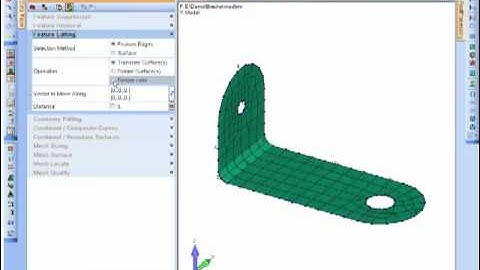 Feature Editing - Femap Meshing Toolbox Bracket Demo
