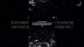 Kabhi kabhi anjaan rehna hi sukoon deta hai..... #explorepage #trending #viralreeĺs#truelines♥️