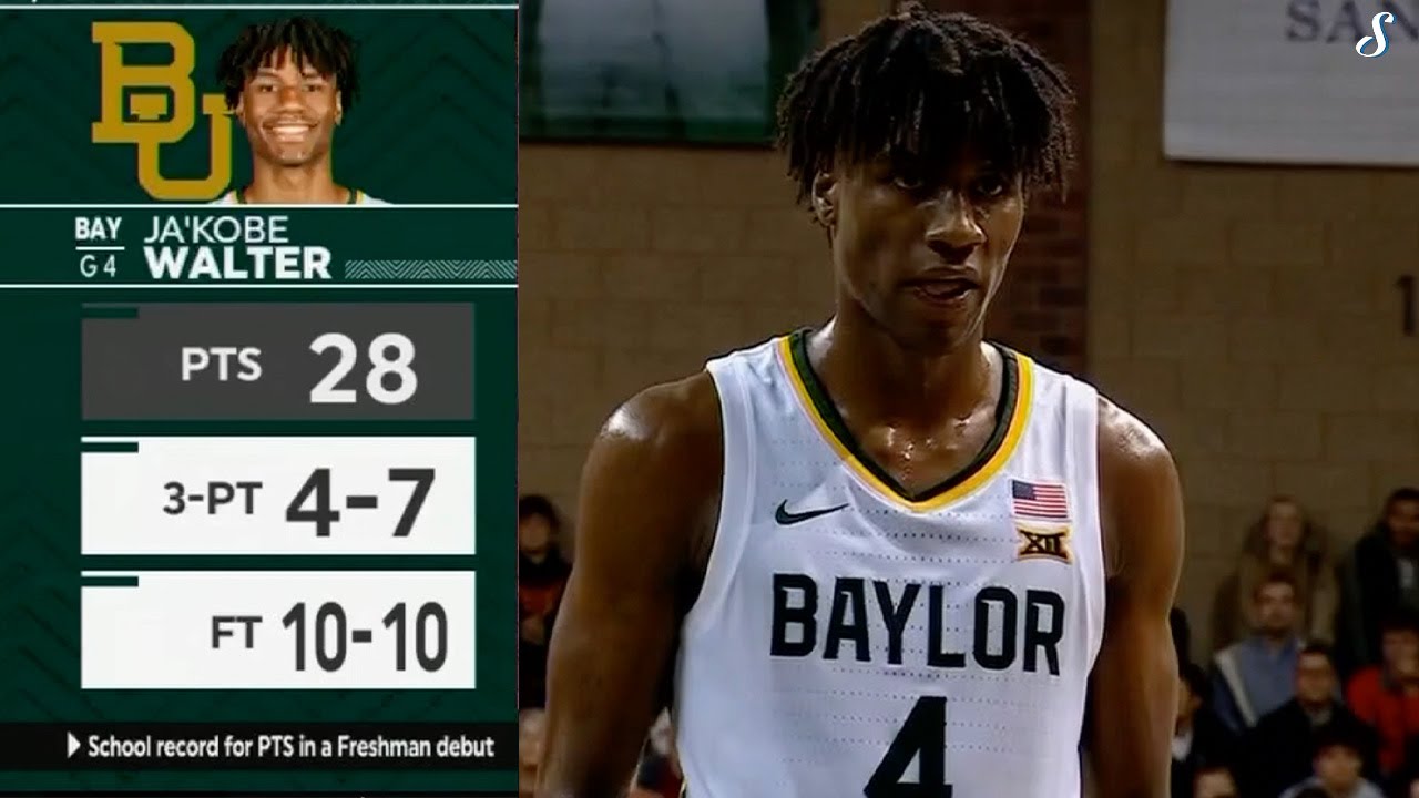 Ja'Kobe Walter Makes Baylor History In Freshman Debut - 28 POINTS🔥