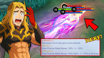 WTF?! 😭 LANCELOT MASSIVE NERF JUST DROPPED OUT OF NOWHERE!  -MLBB