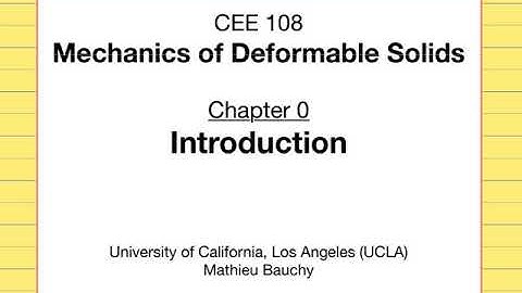0 - Introduction to Mechanics of Deformable Solids