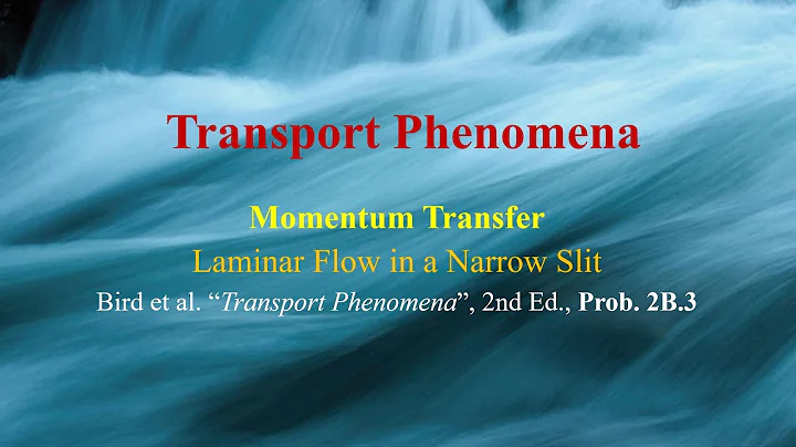 Probem 2B.3 - Laminar flow in a narrow slit  [Transport Phenomena : Momentum Transfer]