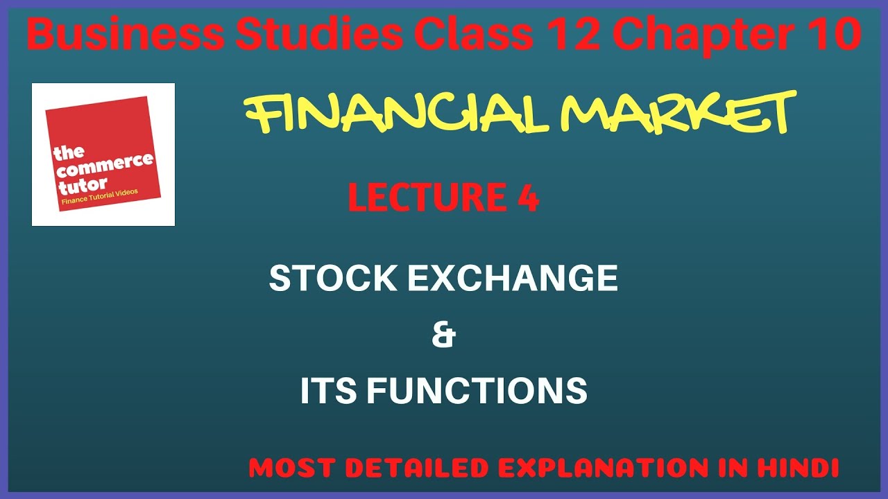 The Commerce Tutor Youtube Business Studies Stock Exchange Tutor