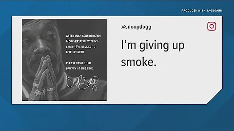 Snoop Dogg says he's giving up smoking and asks for 'privacy'