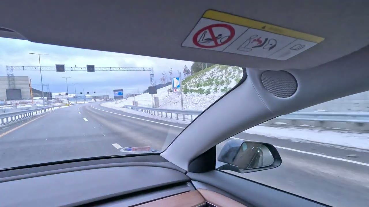 Driving on the west coast in Norway - Pure EV car sound for sleep or relax - Passenger view