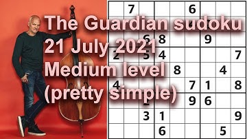 Sudoku solution – The Guardian 21 July 2021 Medium level (pretty simple)