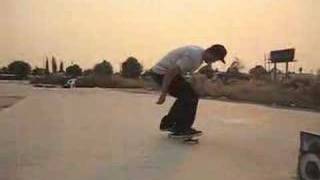 Lakai Eric Koston skates during CA fire