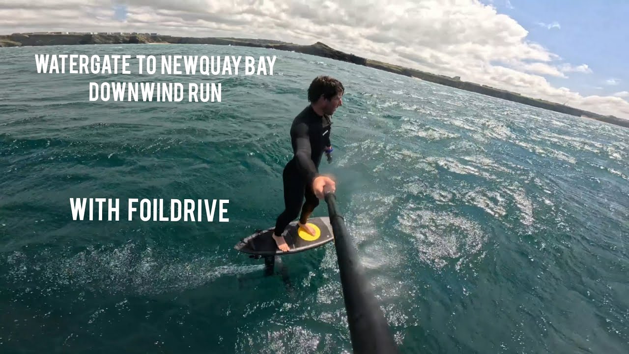 Newquay Down Wind run with FoilDrive and FONE Eagle X