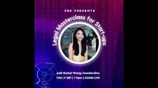 Legal Masterclass for Startups (9 Sep)