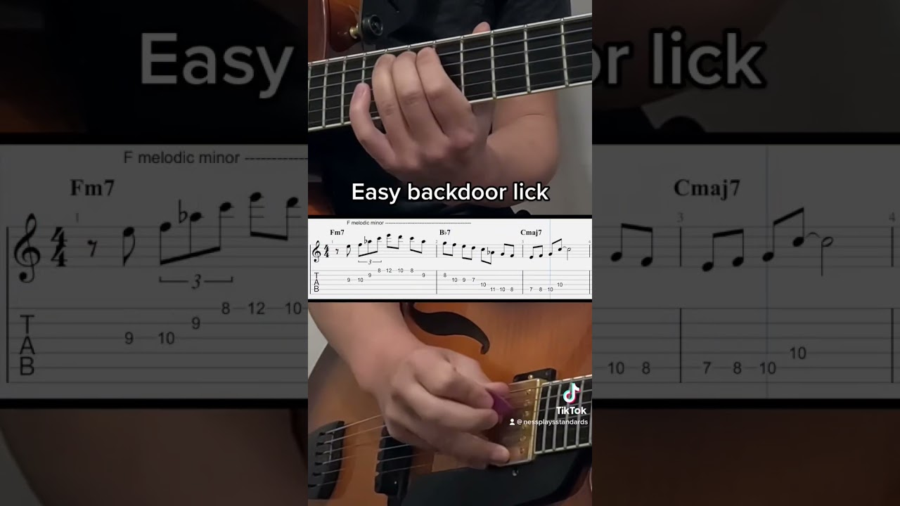 Easy backdoor lick F-7 Bb7 Cmaj7 