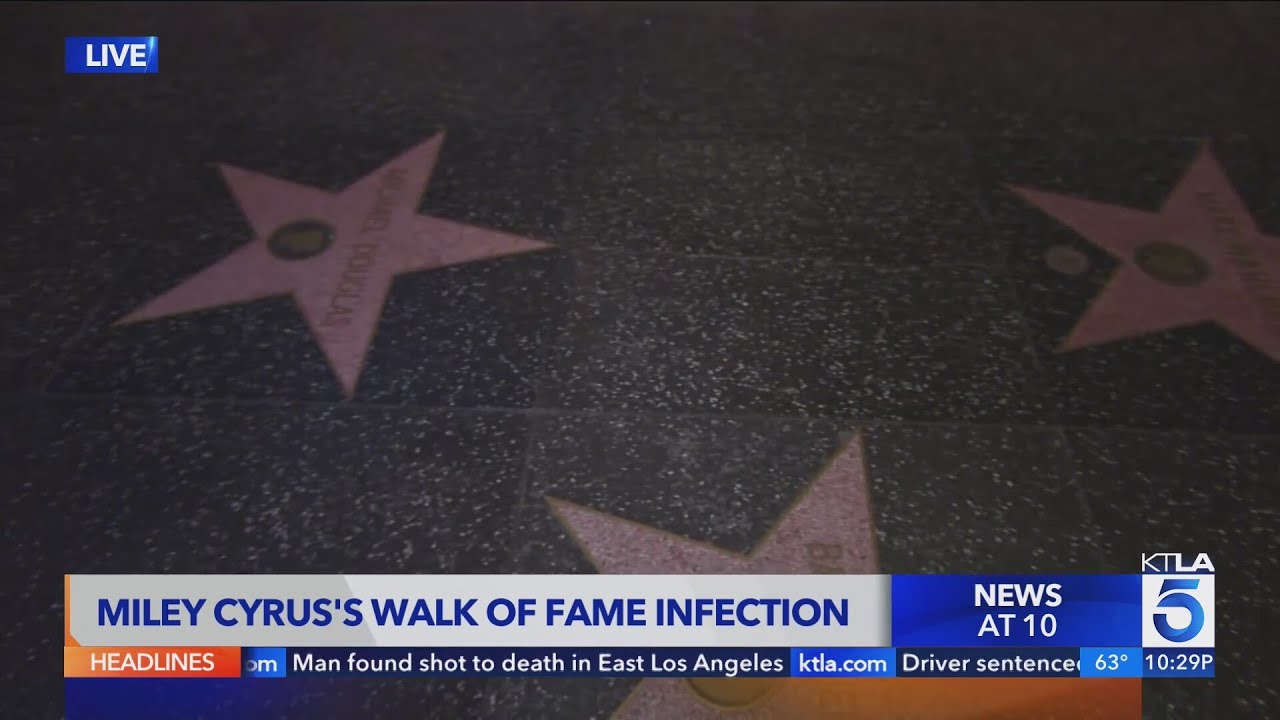 Miley Cyrus's Walk of Fame infection