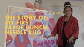 how i got started punch needling and made my first large rug