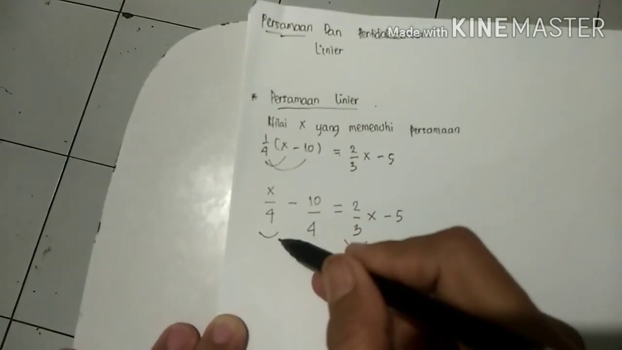 Persamaan Linier satu Variabel Matematika SMP YouTube Persamaan linier satu variabel matematika smp youtube