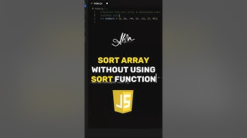 Sort Array without using sort function in javascript | JavaScript Interview Questions | #javascript