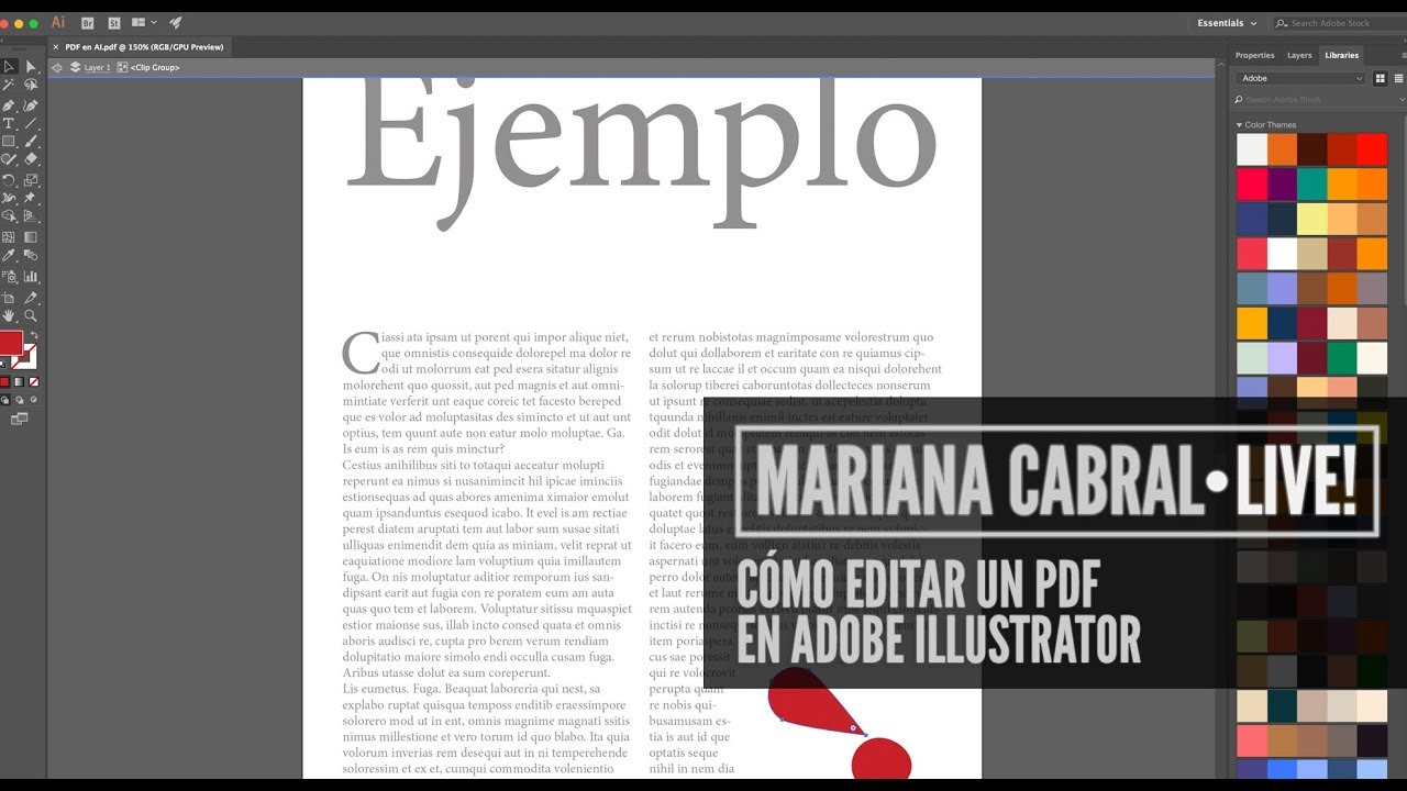 Como Editar Un Pdf En Adobe Illustrator Youtube