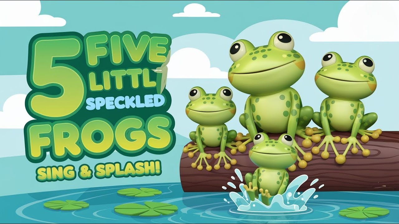 Five Little Speckled Frogs | Nursery Rhymes & Kids Songs - YouTube