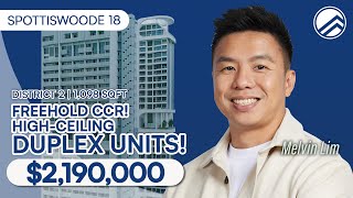 Spottiswoode 18 - 2 Freehold High-Ceiling Duplex Penthouse units @District 2| High Floor |Melvin Lim