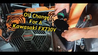 Oil Change  | Scag Patriot |  Kawasaki Fx730v